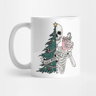 Sorta Merry Sorta Scary Skeleton Xmas Christmas Funny Mug